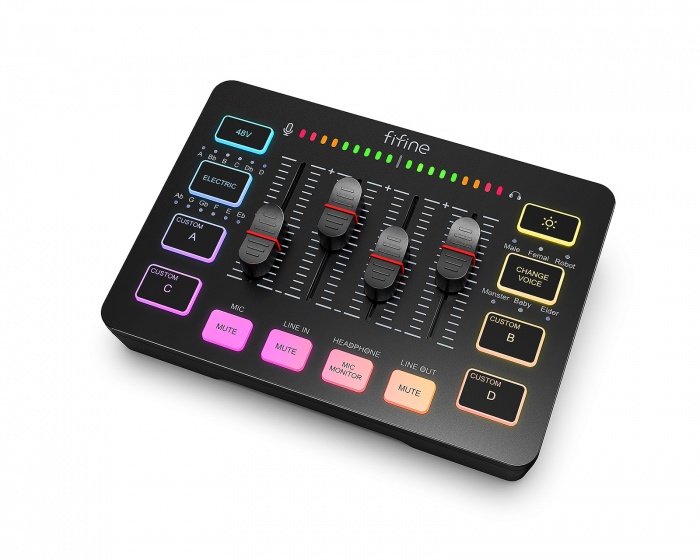 Fifine AMPLIGAME SC3 Gaming USB Mixer - Mischpult