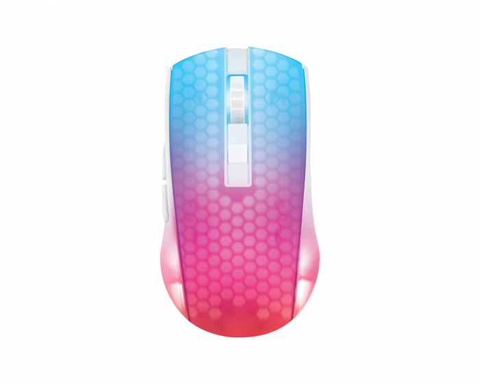 Deltaco Gaming WM89 Kabellose Halbtransparente RGB Gaming Maus - Weiß
