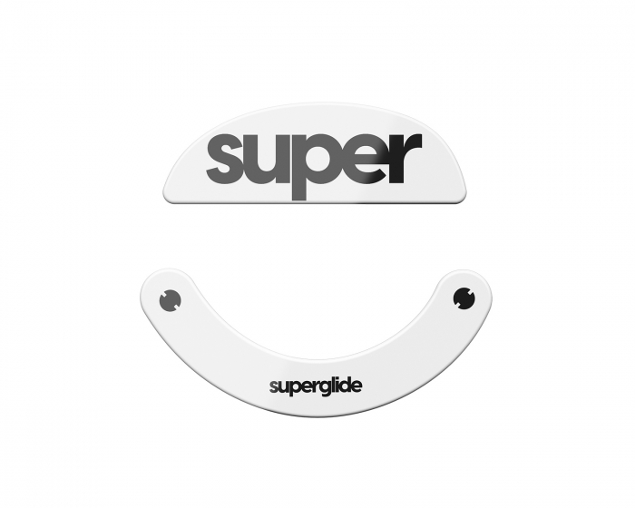 Superglide Version 2 Glas Skates für Pulsar Xlite/V2/V2 Mini/V3 Wireless - Weiß