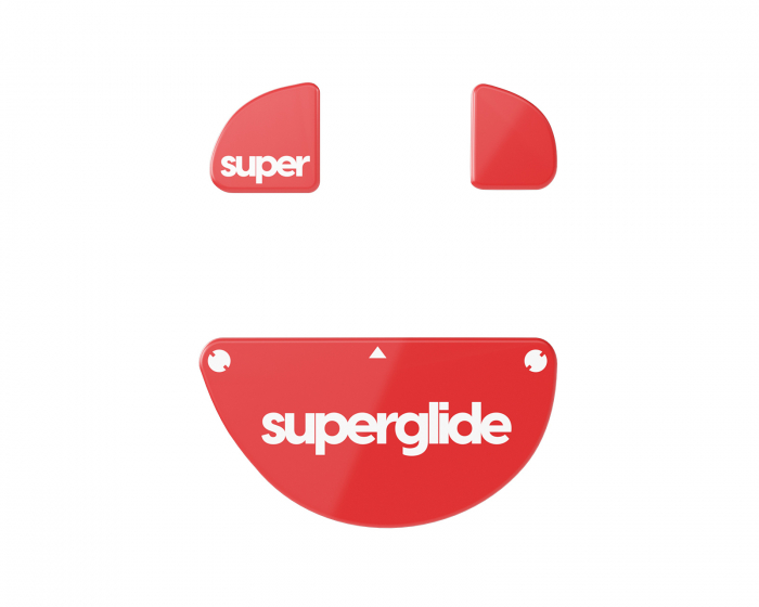 Superglide Version 2 Glas Skates für Zowie EC Wireless Series - Rot
