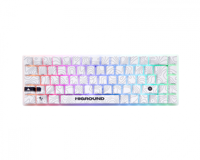 Higround SNOWSTONE Base 65 Hotswap Gaming Tastatur - ISO Deutsch [Weiße Flamme]