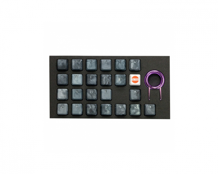 Tai-Hao 23-Key Rubber Double-shot Backlit Keycap Set - Byakko