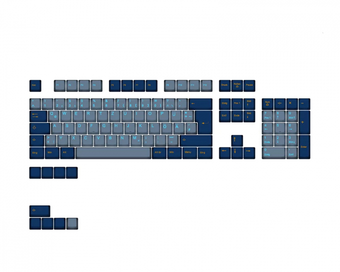 Tai-Hao PBT Double-shot Keycaps German Layout - Dark Tunnel