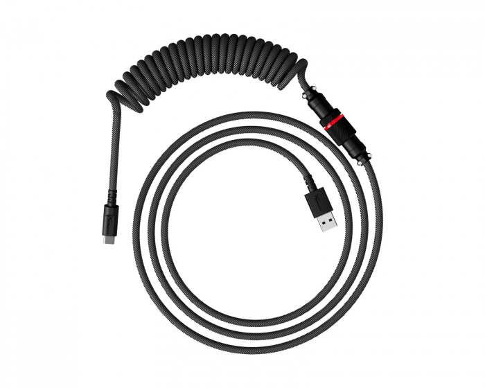 HyperX USB-C Coiled Cable - Grau / Schwarz