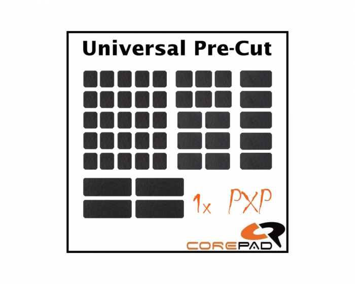 Corepad PXP Universal Pre-Cut Grips für Tastatur und Maus - Black