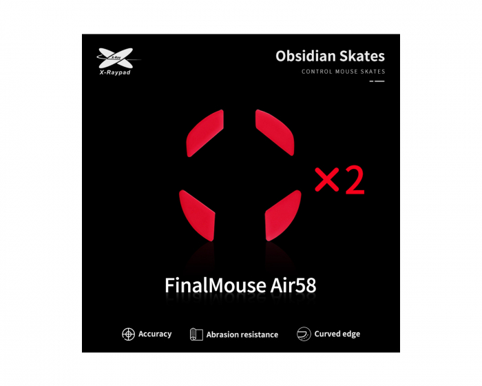 X-raypad Obsidian Mouse Skates für Finalmouse Air58 Ninja