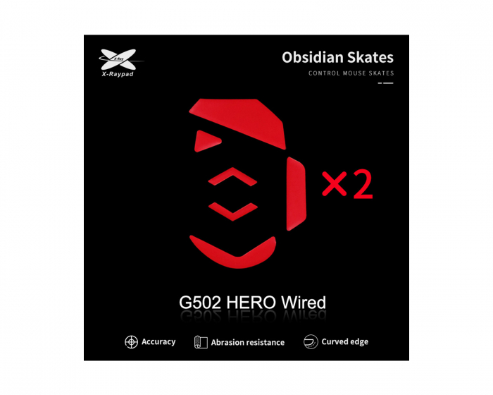 X-raypad Obsidian Mouse Skates für Logitech G502 Hero Wired