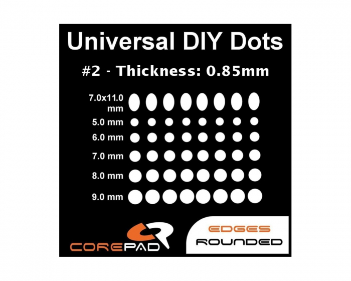 Corepad Skatez für Universal Use - Dots 0.85mm