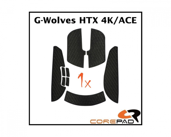 Corepad Soft Grips für G-Wolves HTX 4K/ACE - Schwarz