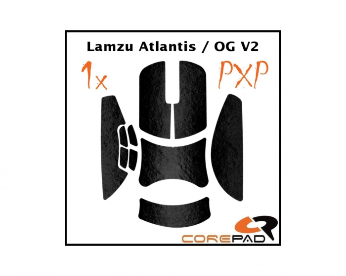 Corepad PXP Grips für Lamzu Atlantis/OG V2 Superlight - Schwarz