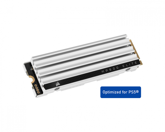 Corsair MP600 Elite PCIe Gen4 x4 NVMe M.2 SSD für PS5 - 1TB - Weiß