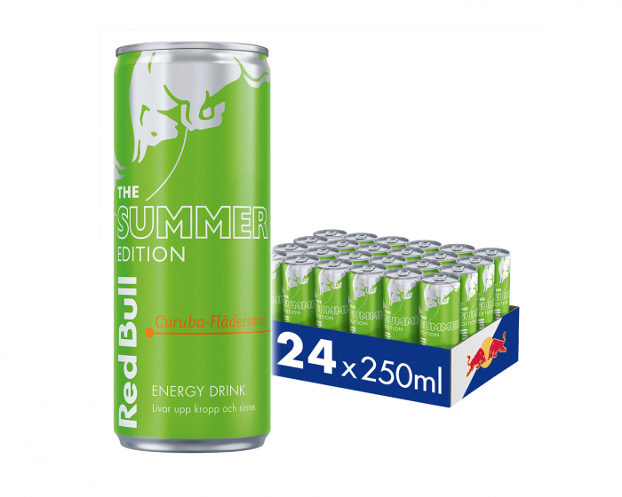 Red Bull 24x Energy Drink, 250 ml, The Summer Edition 2024 (Curuba-Holundergeschmack)