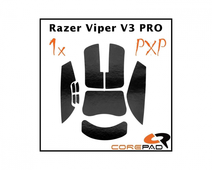Corepad PXP Grips für Razer Viper V3 Pro - Schwarz