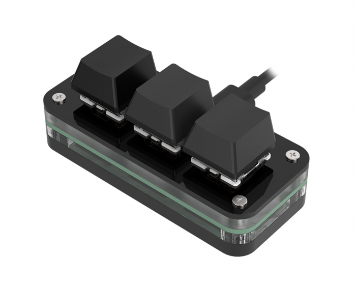 MaxMount 3-Key RGB Mini-Mechanische Keypad – Schwarz