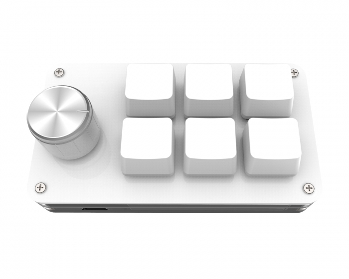 MaxMount 6-Key RGB Mini-Mechanische Keypad mit Knob - Weiß