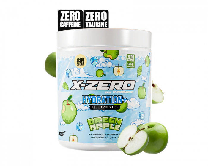 X-Gamer X-Zero Hydration+ Green Apple - 100 Portionen