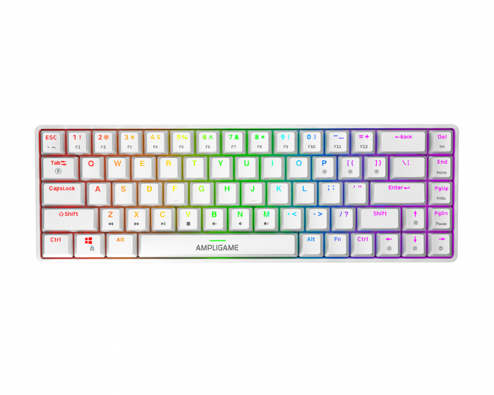 Fifine AmpliGame GK1W ANSI Gaming Tastatur - Weiß