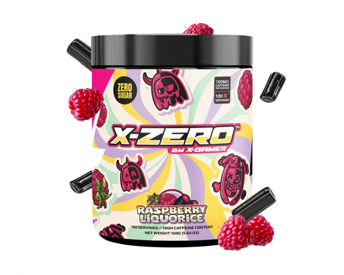 X-Gamer X-Zero Raspberry Liquorice - 100 Portionen