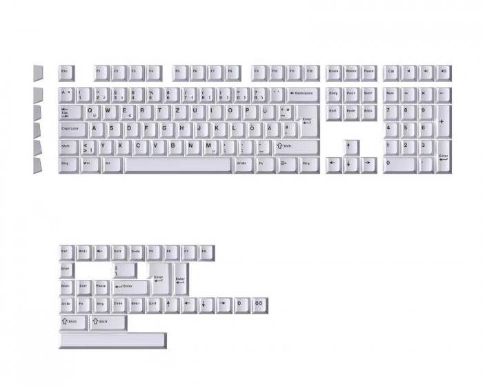 MaxCustom Essential BoW Cherry Double-Shot PBT German - White