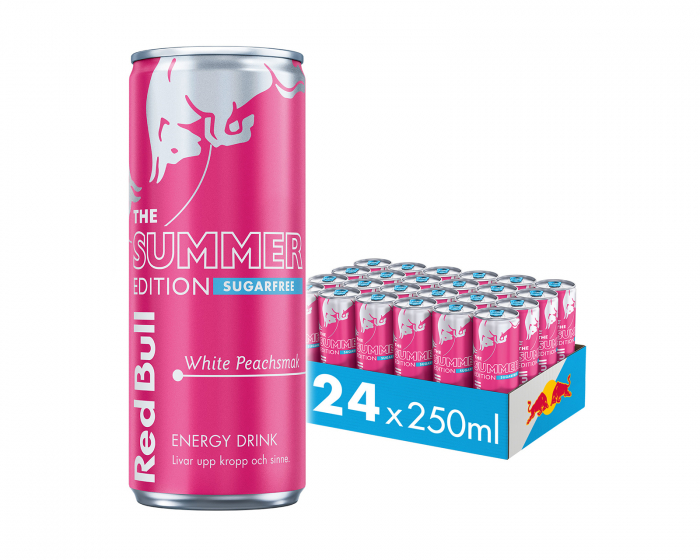 Red Bull Summer Edition Sugarfree 250ml (White Peach) - 24-Stück