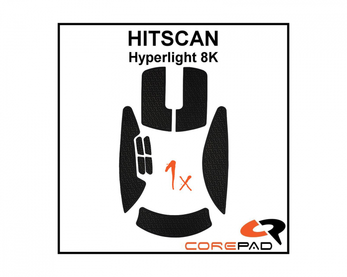 Corepad Soft Grips für HITSCAN Hyperlight 8K - Schwarz
