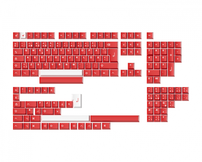 MaxCustom MxG x Milkyway Keycap set (ISO) - Red
