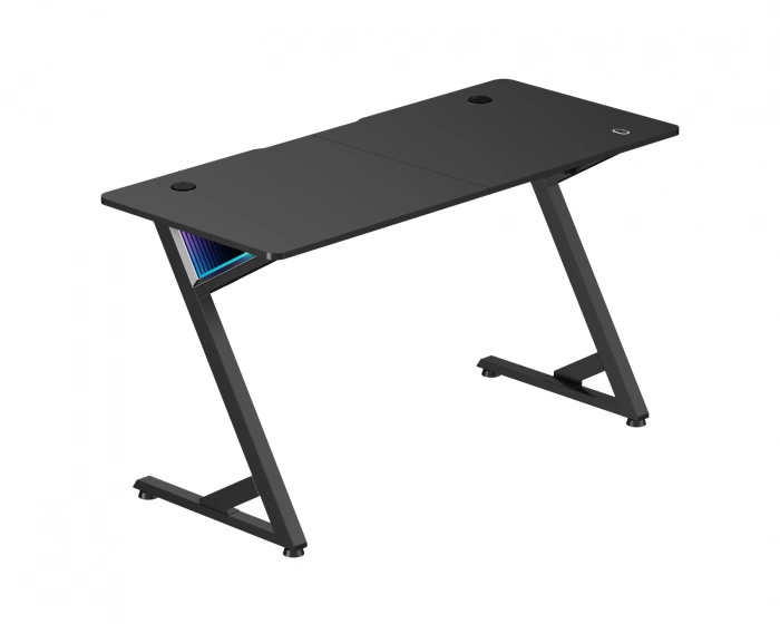 MaxMount InfinityGlow Gaming Schreibtisch (136x60) - Schwarz