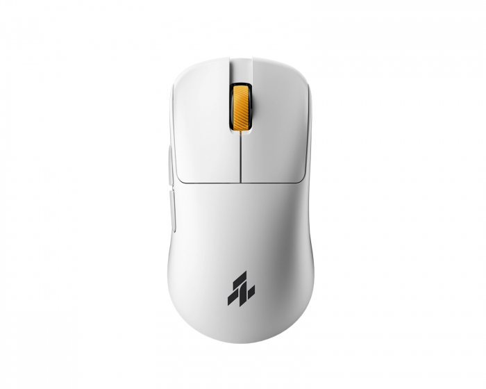SyLical Gear HELIX 8K Kabellose Gaming-Maus - Weiß [Yellow Scroll-Wheel]