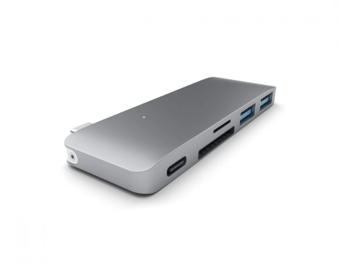 Satechi 3-in-1 USB-C Pass Through USB Hub - Raumgrau
