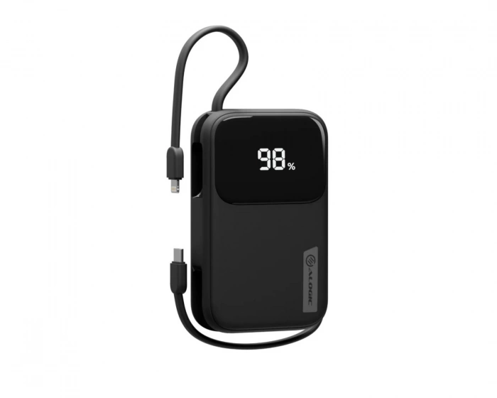 Alogic Tandem+ 20 000 mAh 30W USB-C & Lightning Power Bank - Schwarz