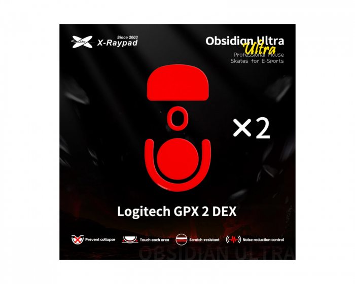 X-raypad Obsidian Ultra Skates für Logitech G Pro X 2 DEX