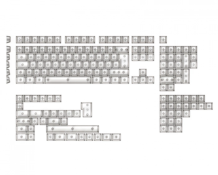 MaxCustom Lucid NORDEUK Keycap Set - Transparent White