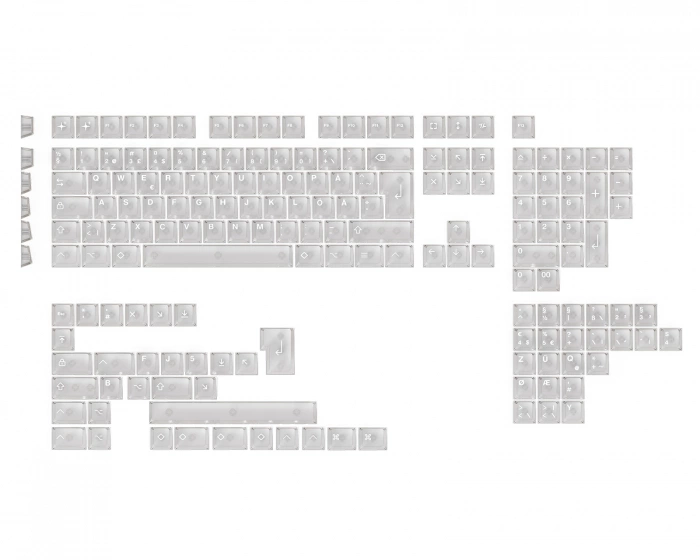 MaxCustom Lucid NORDEUK Keycap Set - Translucent White