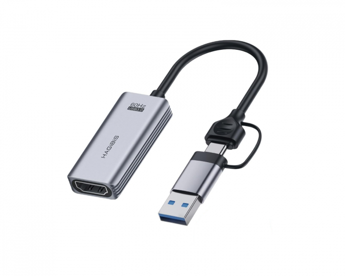 Hagibis HDMI zu USB/USB-C 1080p HD 60fps Live-Videoaufnahmegerät