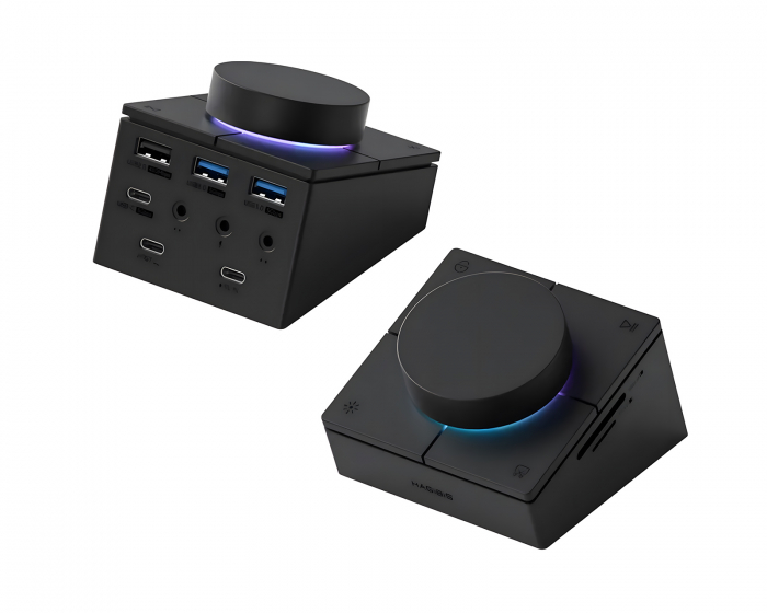 Hagibis USB-C-Hub mit Drehknopf und Schnelltasten - Schwarz