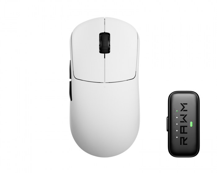 RAWM Leviathan V4 Dual 8K Kabellose Gaming-Maus - Weiß
