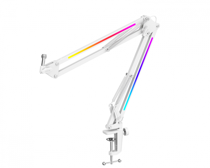 Fifine RGB Metall Mikrofon Arm - Weiß