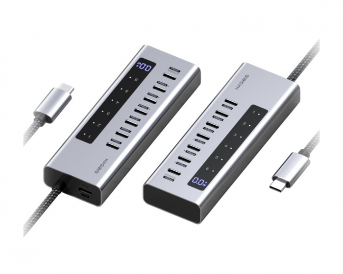 Hagibis USB-C-Hub mit Ladestation und LED-Anzeige
