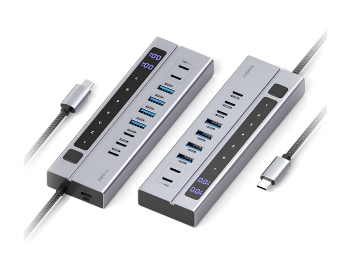 Hagibis 9-Port USB-C Hub 10Gbps LED-display