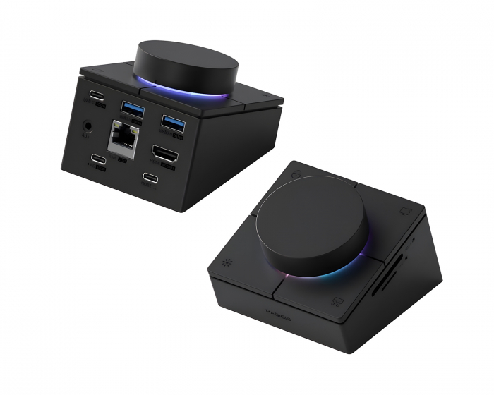Hagibis USB-C-Hub mit Drehregler und Schnellzugriffstasten – 2,5G Ethernet-Port – Schwarz