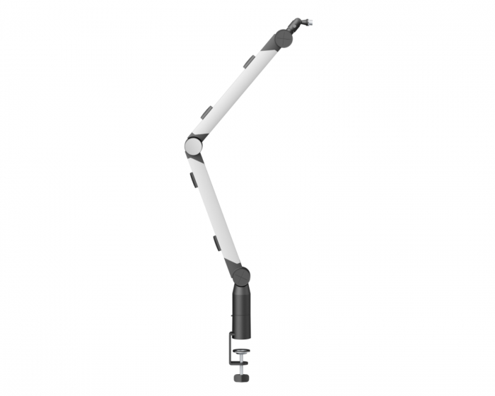 MaxMount Aluminium Dynamisches RGB Mikrofon Arm - Weiß