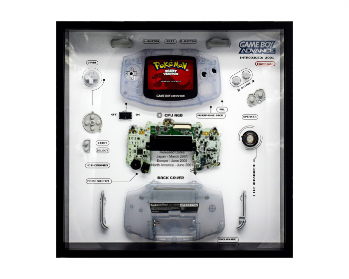 GRC Retro Art Nintendo Gameboy Advance Konsole Anzeige - Glacier