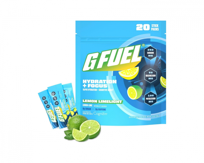 G FUEL Lemon Limelight Hydration + Focus Pack - 20 Portionen