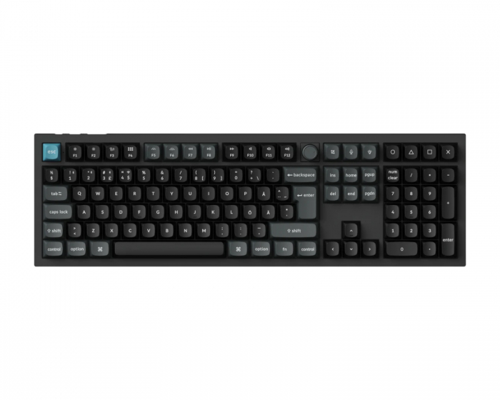 Keychron Q6 Ultra 8K Hotswap Knob ISO Kabellose Tastatur - Schwarz [Silk POM Red]