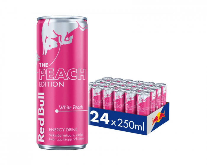 Red Bull 24x Energy Drink, 250 ml, Weiße Pfirsich