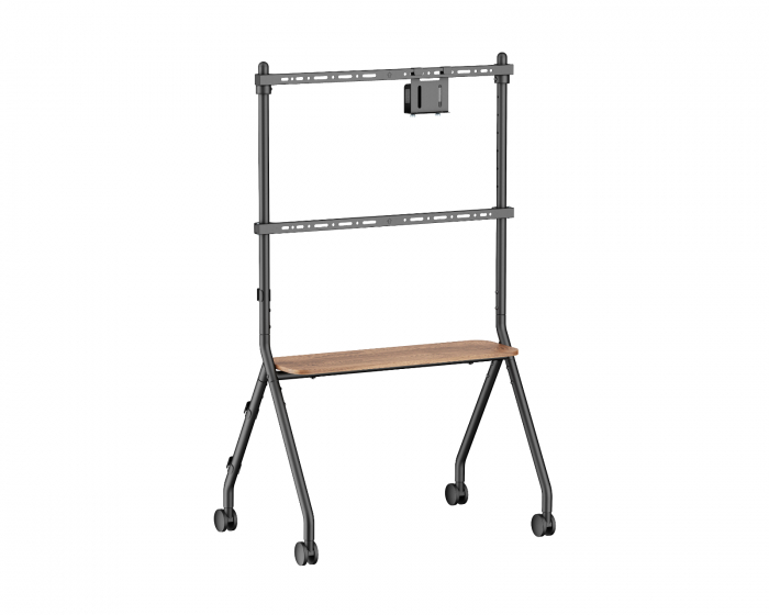 MaxMount Easel Studio Mobiler TV-Ständer mit Rollen – Schwarz