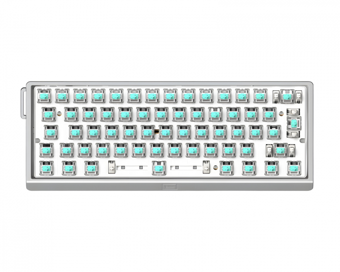 Wooting 60HE V2 Tastatur - ISO Non Split Spacebar - Silber Aluminium