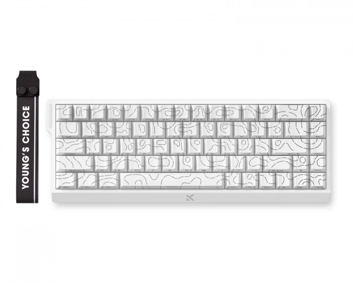 MCHOSE Ace 68 E-Sport ANSI Tastatur - Weiß Topografisch [Ice Rhino Magnetic]