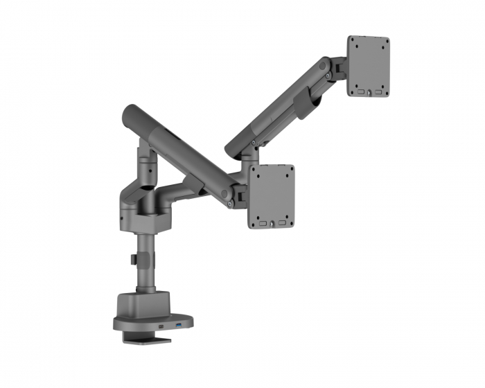 MaxMount Monitorarm mit USB-A- und USB-C-Ports - 2 Monitore - 17-35