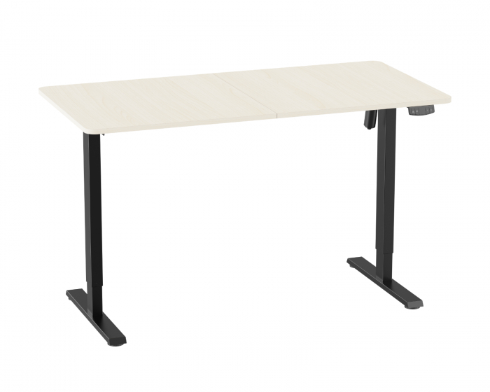 MaxMount Höhenverstellbarer Schreibtisch (140 x 70 cm) - Schwarz/Eichenplatte